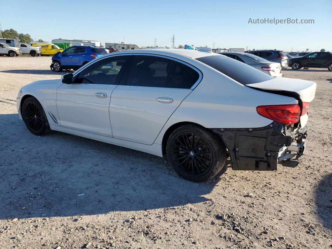 2018 Bmw 530 I White vin: WBAJA5C55JWA39123