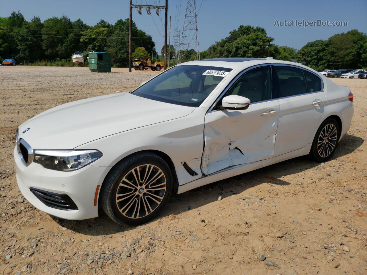 2018 Bmw 530 I White vin: WBAJA5C55JWA57444