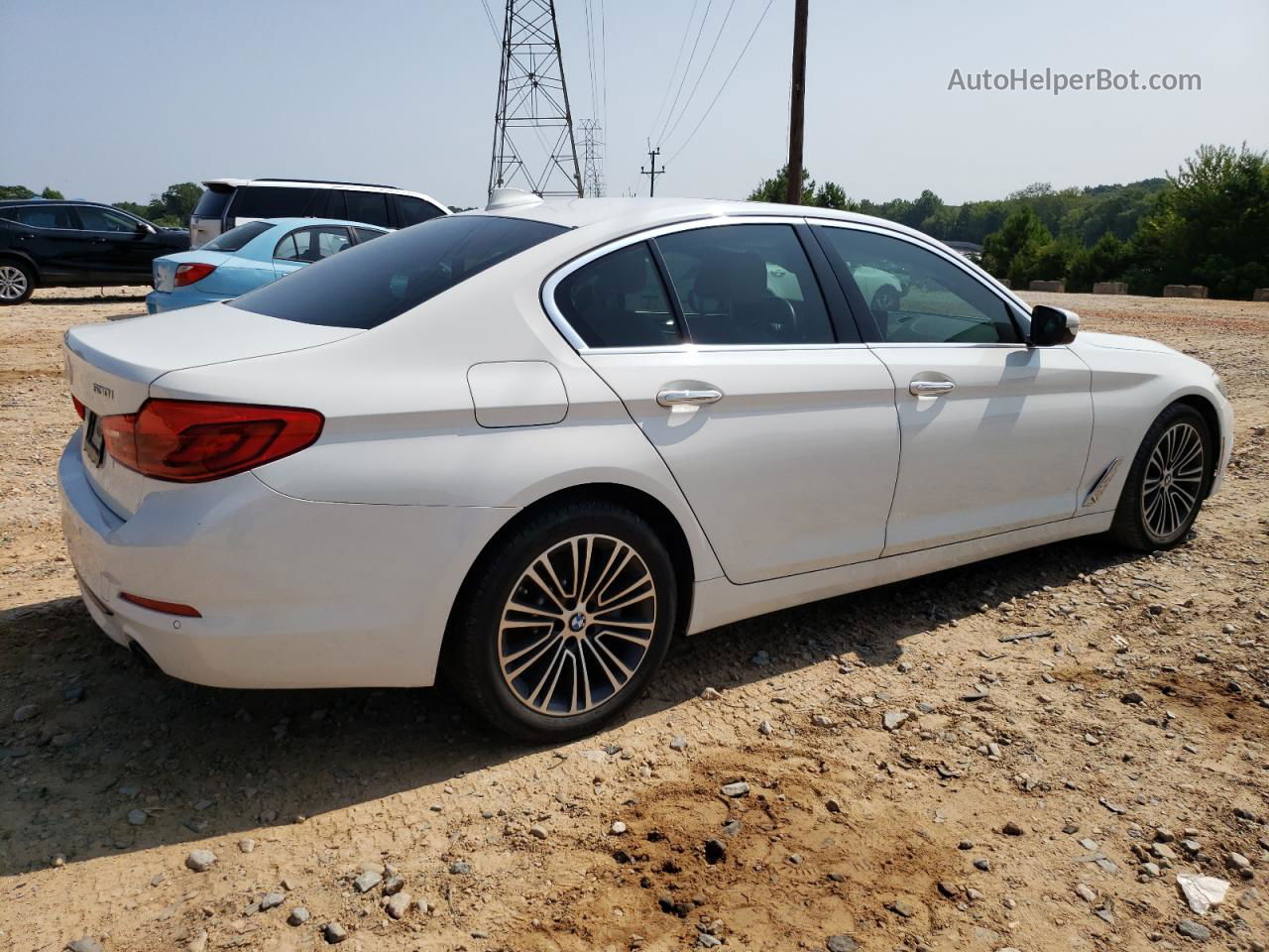 2018 Bmw 530 I White vin: WBAJA5C55JWA57444