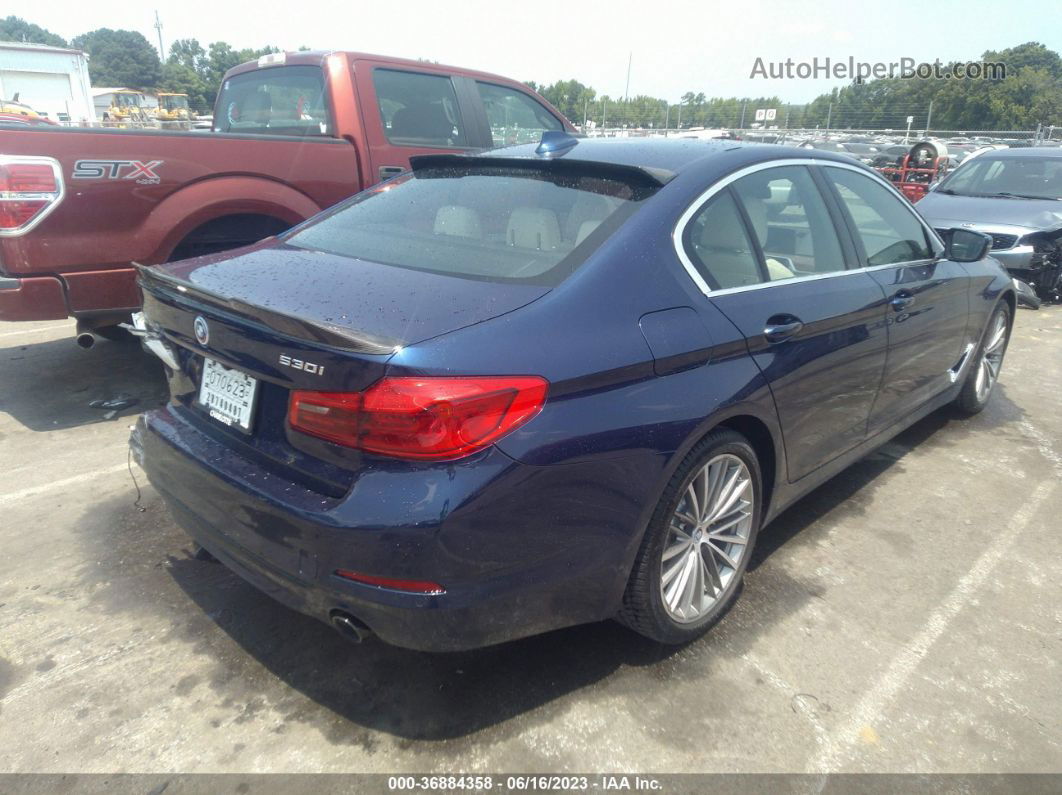 2019 Bmw 5 Series 530i Blue vin: WBAJA5C56KWW09046