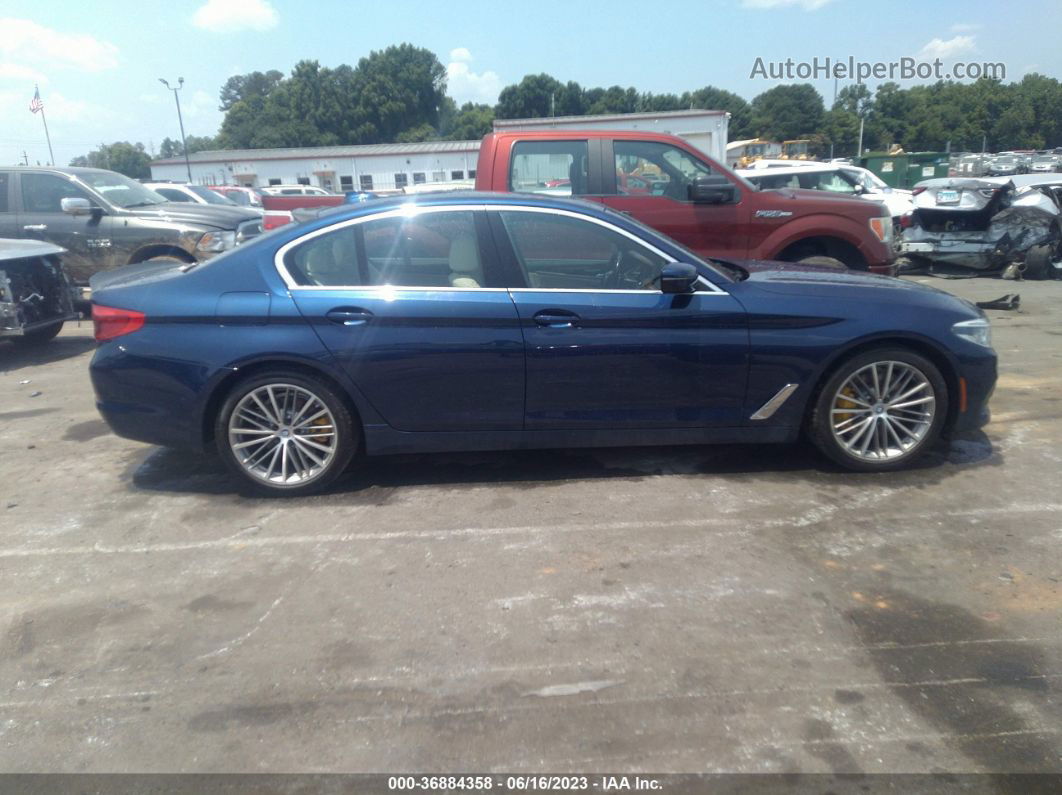 2019 Bmw 5 Series 530i Blue vin: WBAJA5C56KWW09046