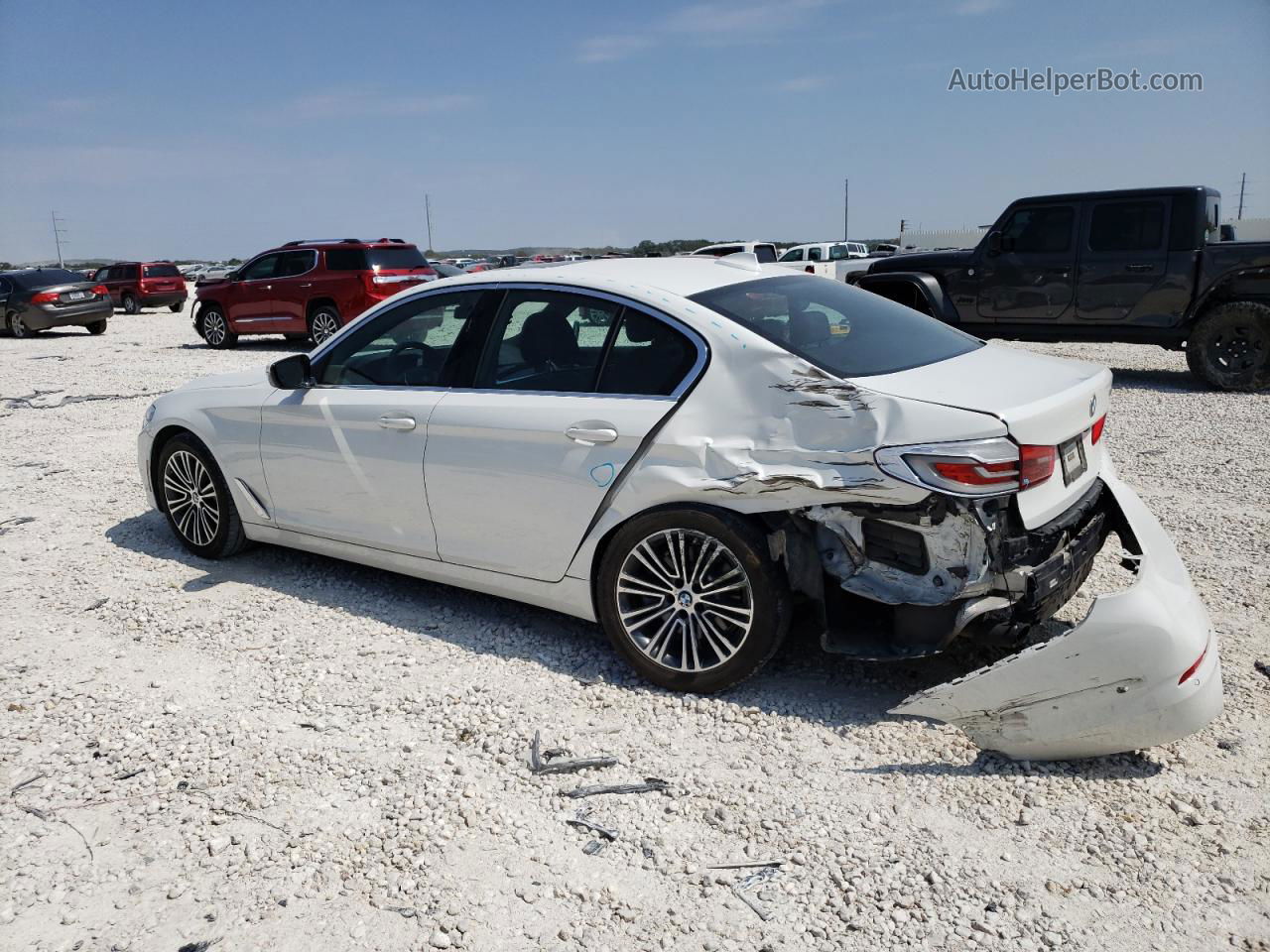 2019 Bmw 530 I White vin: WBAJA5C56KWW09161