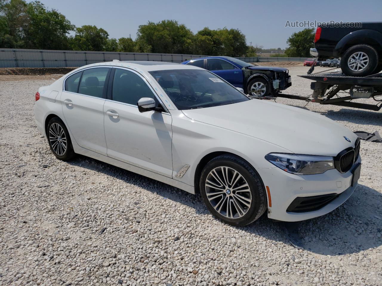 2019 Bmw 530 I White vin: WBAJA5C56KWW09161