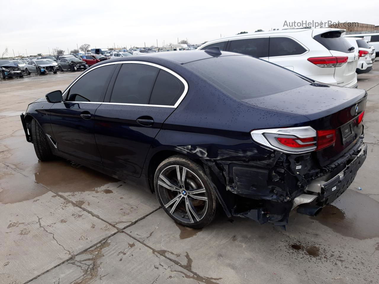 2019 Bmw 530 I Blue vin: WBAJA5C58KBX87905