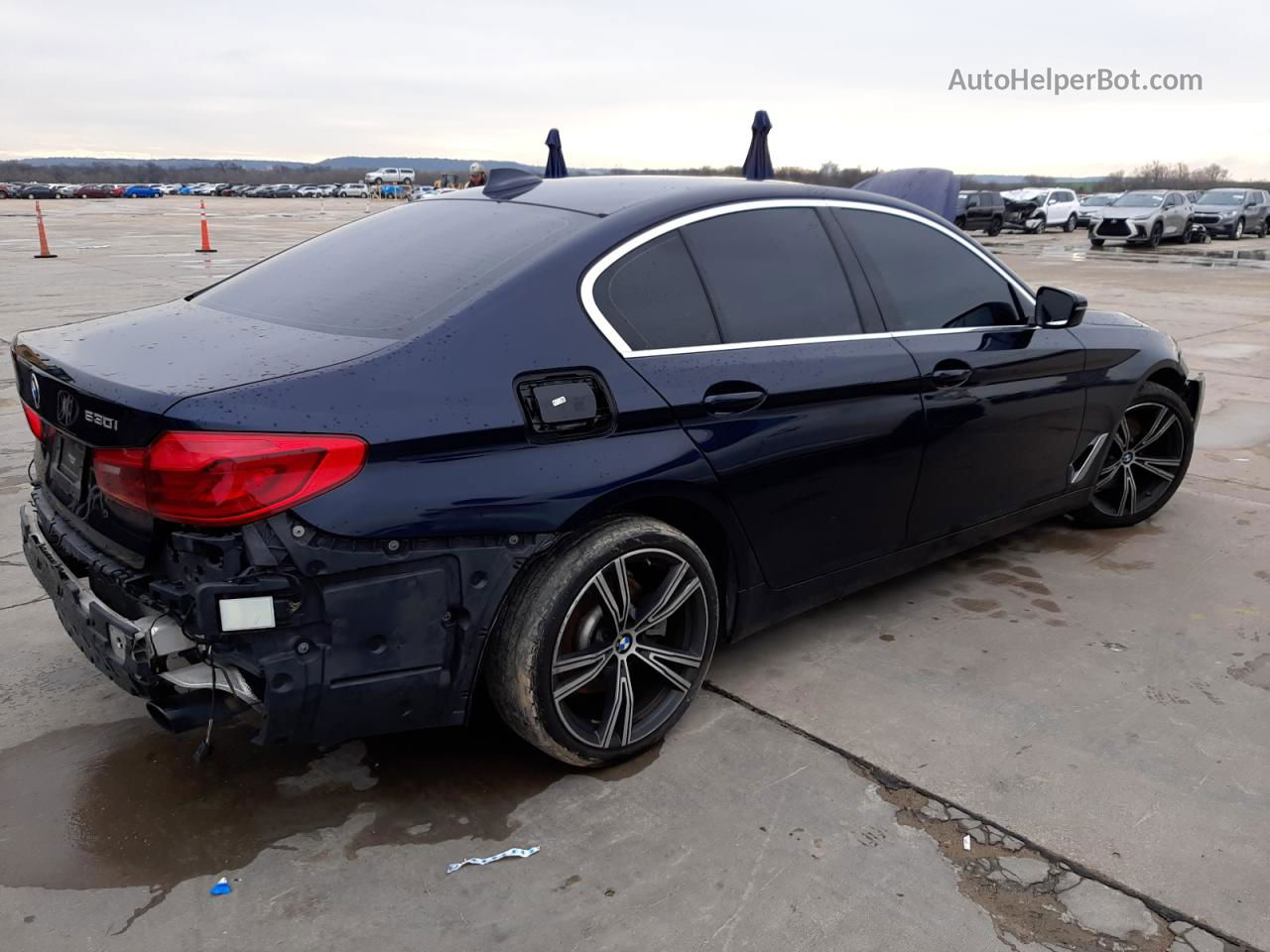 2019 Bmw 530 I Blue vin: WBAJA5C58KBX87905