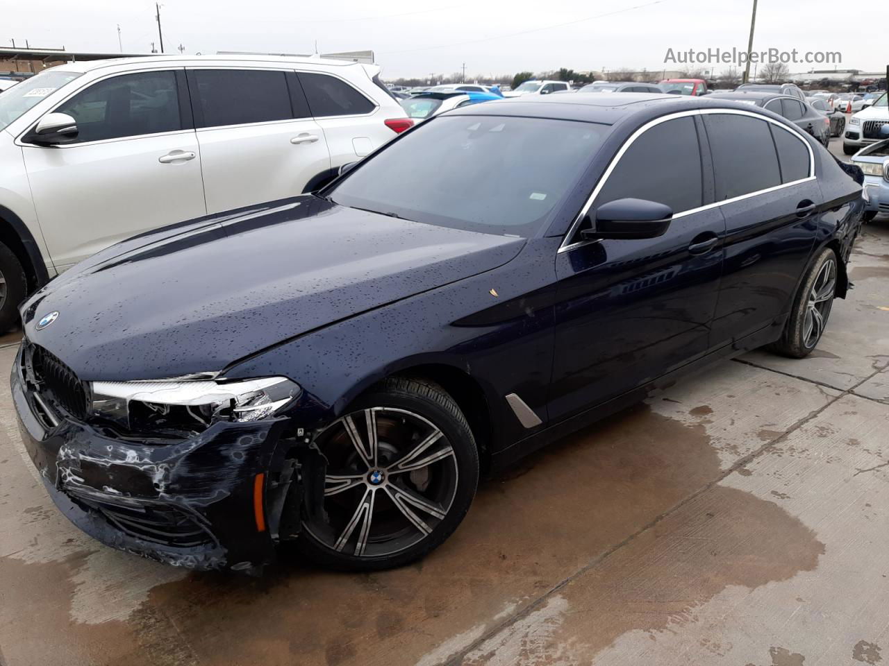 2019 Bmw 530 I Blue vin: WBAJA5C58KBX87905