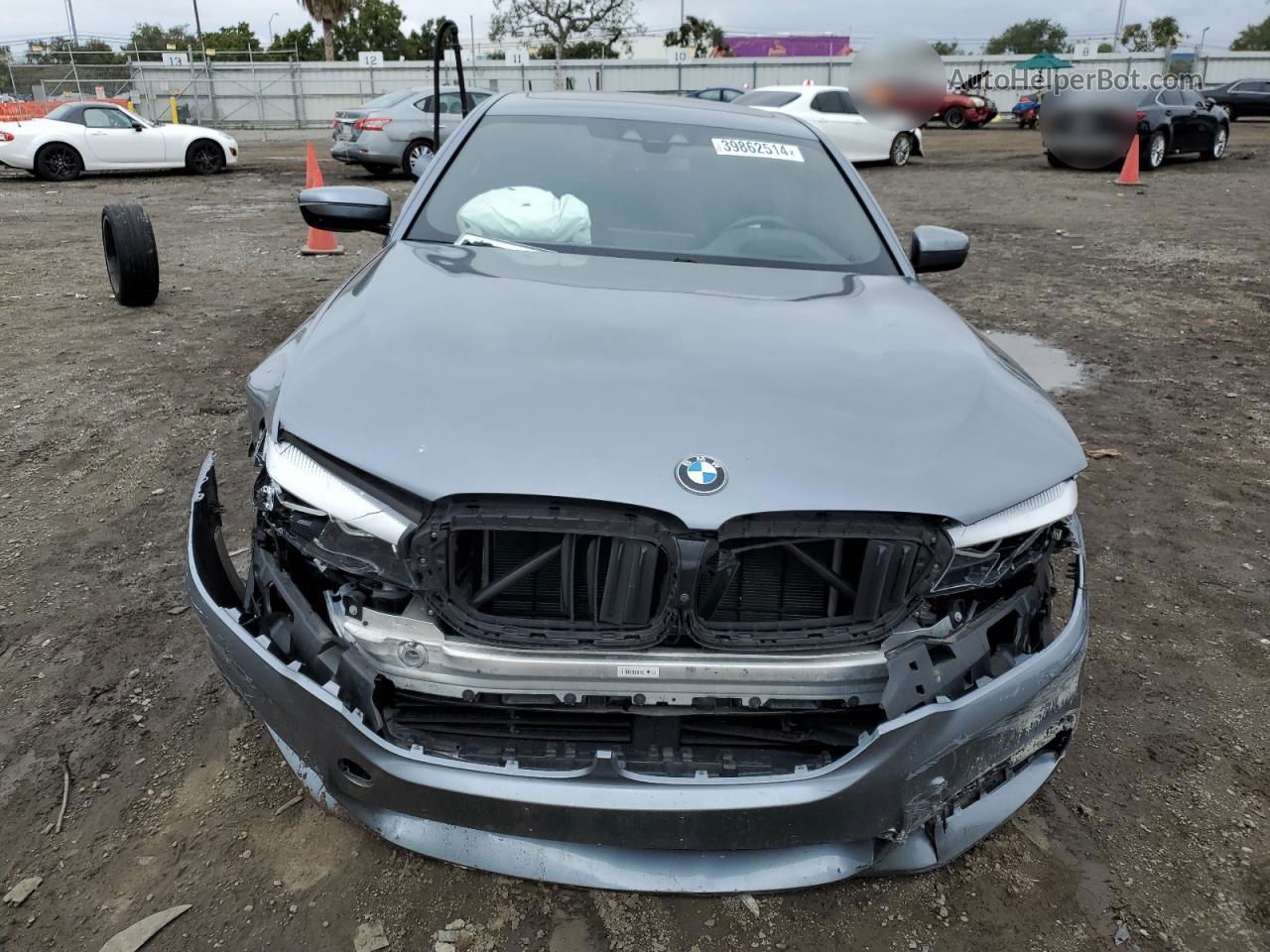 2019 Bmw 530 I Gray vin: WBAJA5C58KWW24129