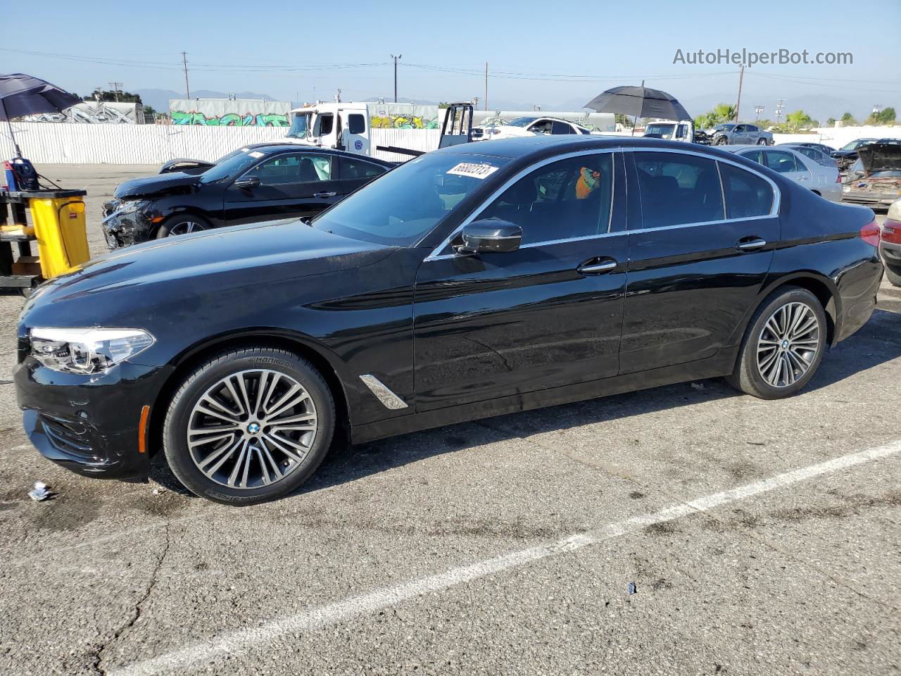 2018 Bmw 530 I Черный vin: WBAJA5C59JWA36208