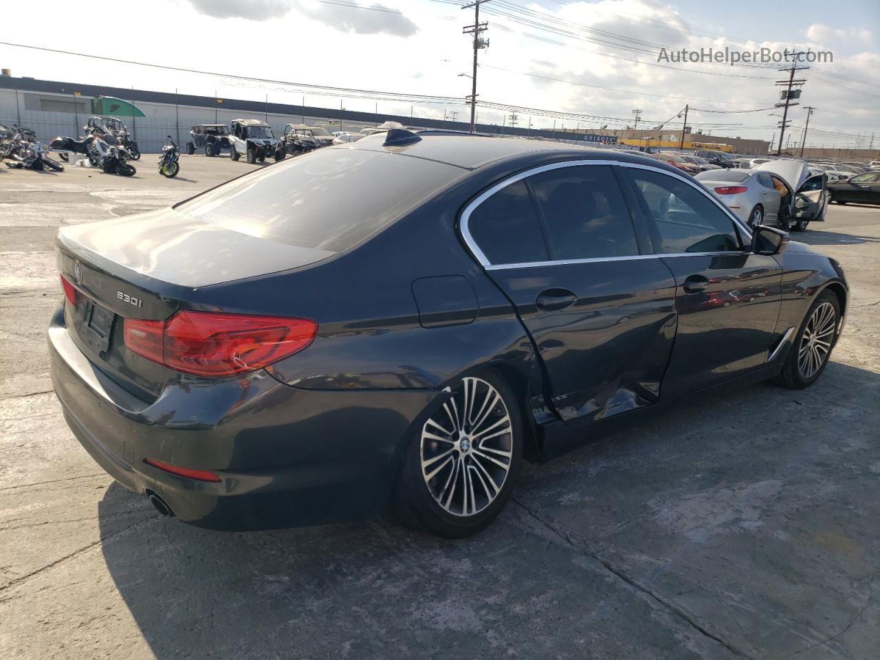 2019 Bmw 530 I Черный vin: WBAJA5C59KWW02317