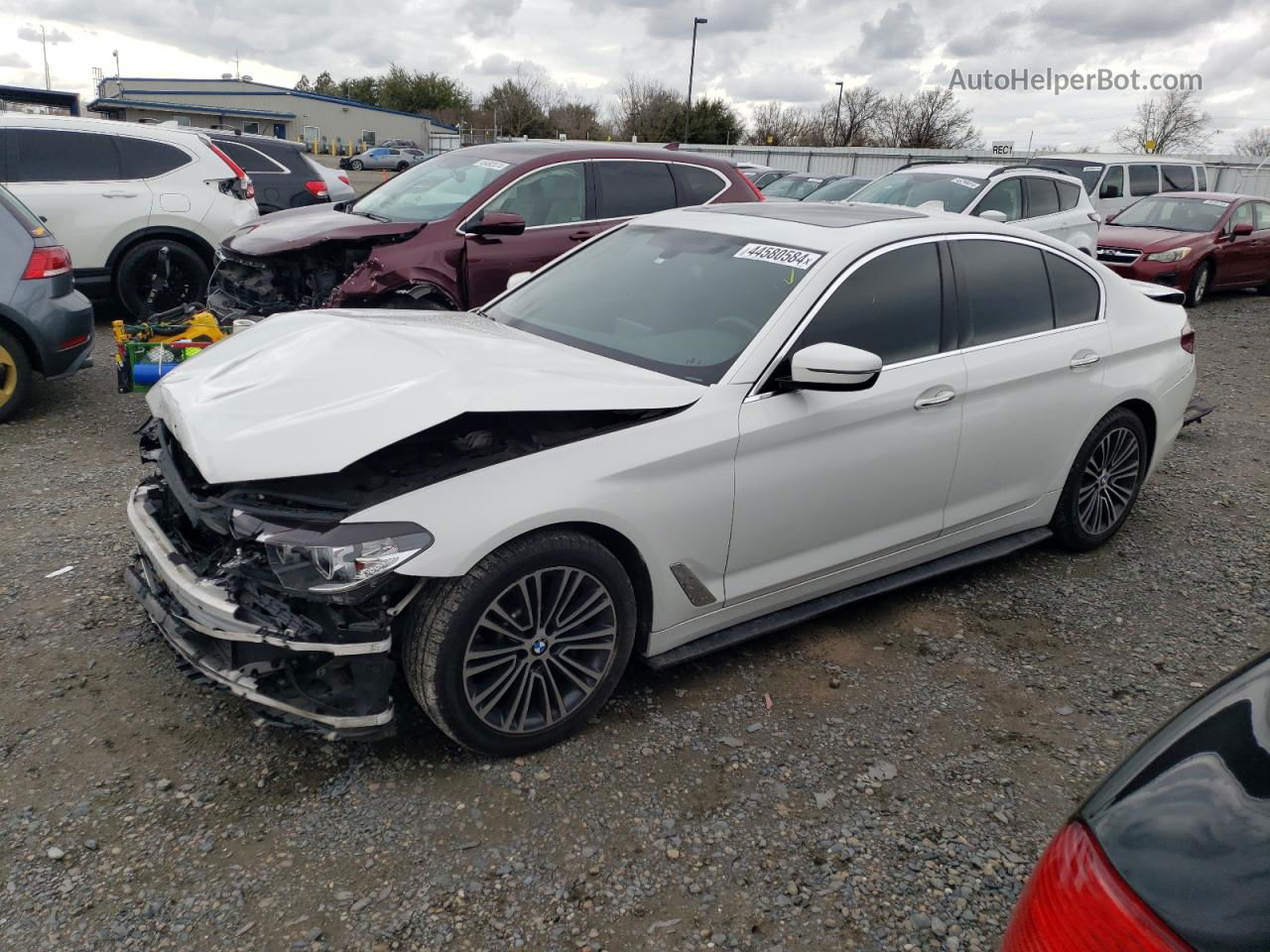 2018 Bmw 530 I White vin: WBAJA5C5XJG898070