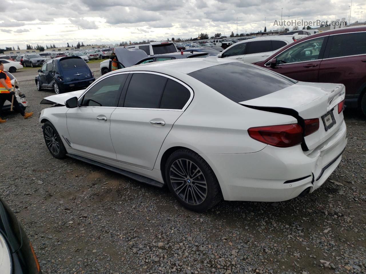 2018 Bmw 530 I White vin: WBAJA5C5XJG898070