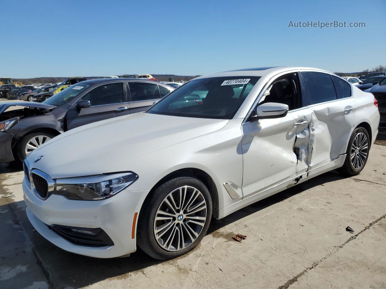 2018 Bmw 530 I White vin: WBAJA5C5XJG900240