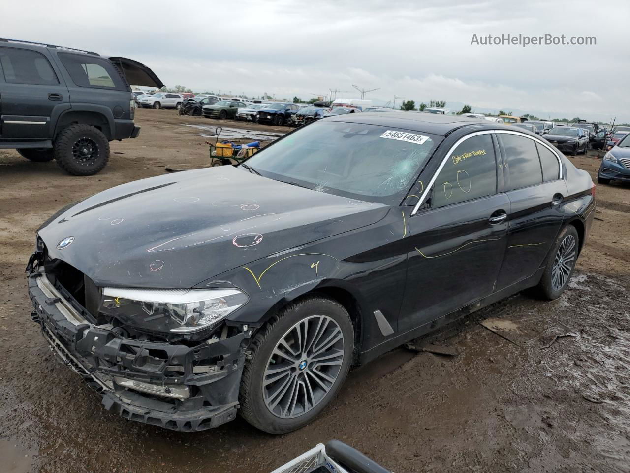 2017 Bmw 530 Xi Black vin: WBAJA7C30HG906682