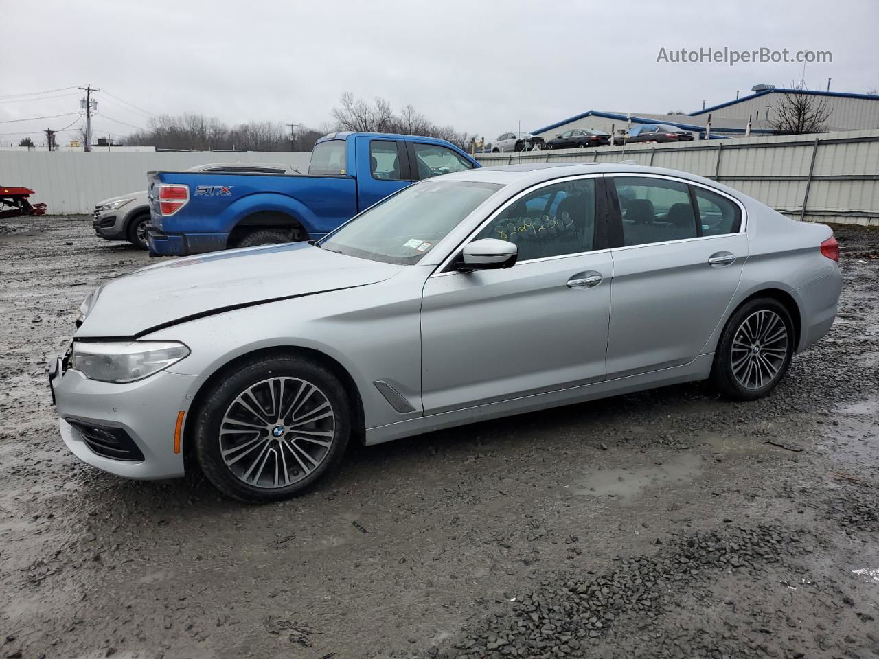 2017 Bmw 530 Xi Silver vin: WBAJA7C31HG906271