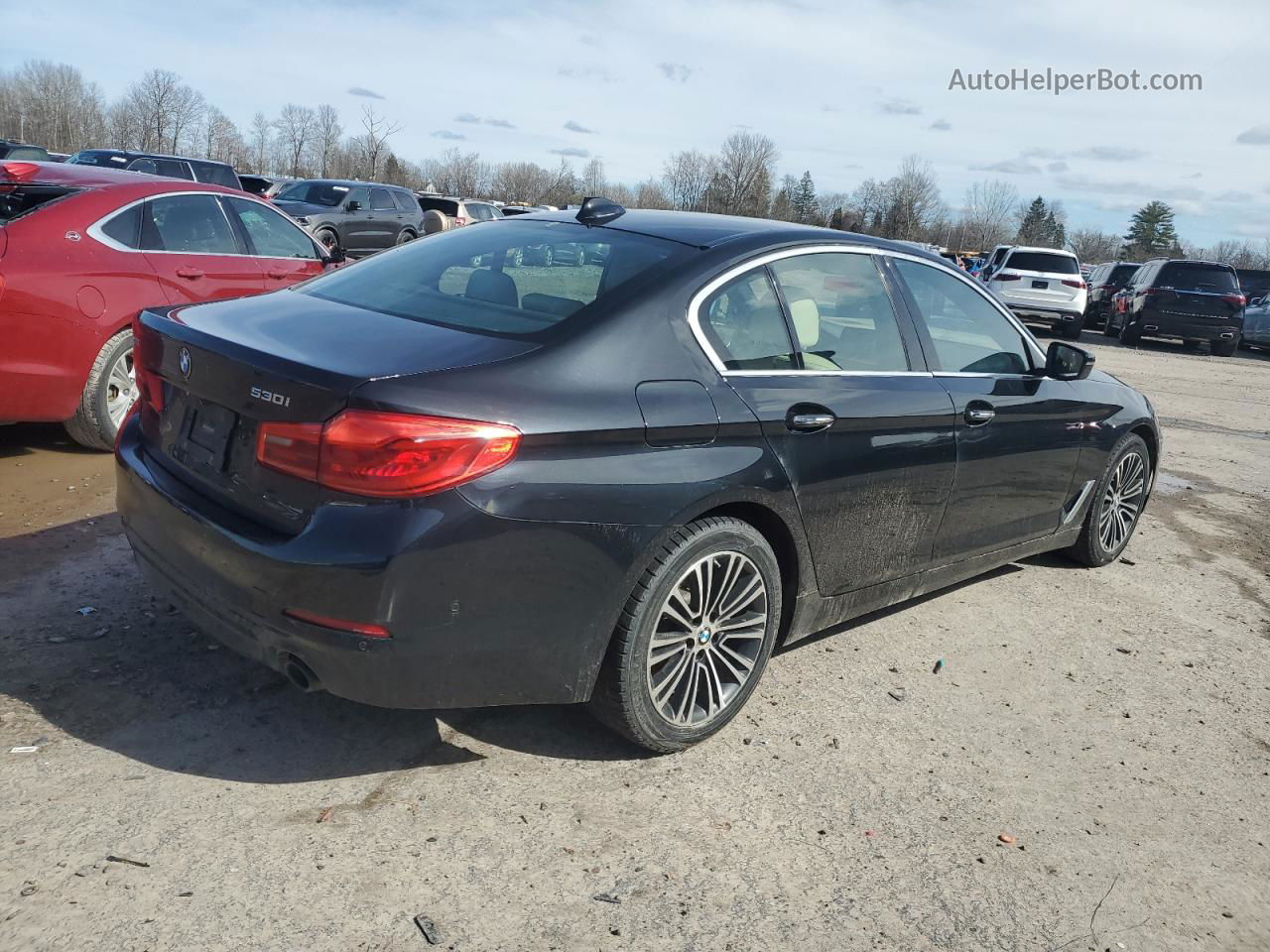 2017 Bmw 530 Xi Черный vin: WBAJA7C34HG904112