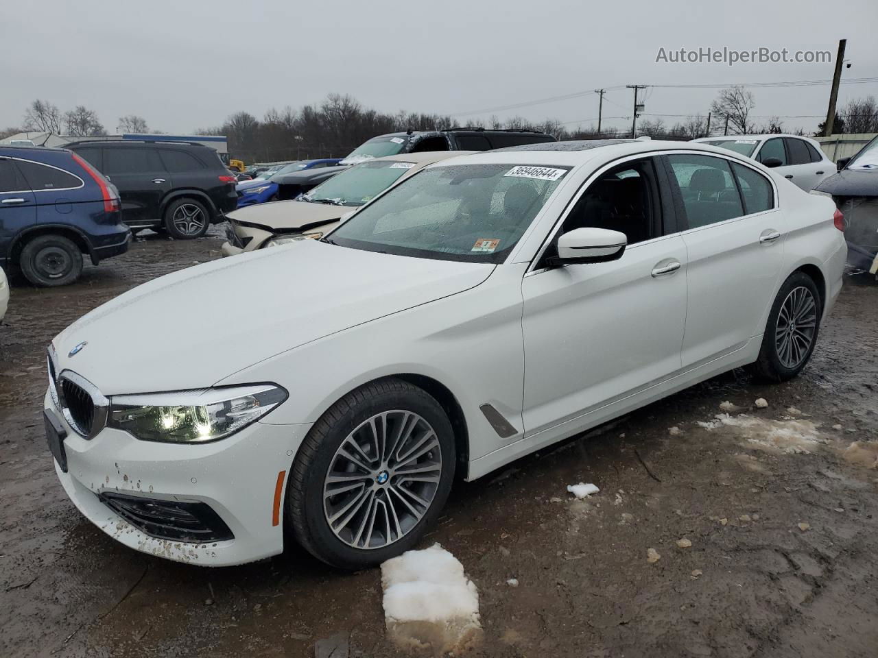 2017 Bmw 530 Xi White vin: WBAJA7C34HG906362