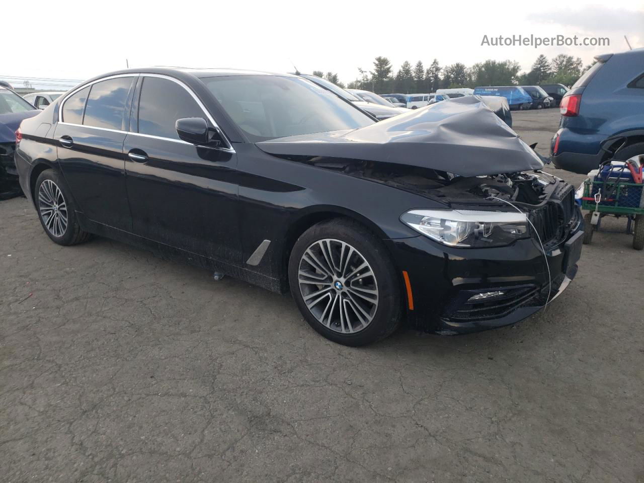 2017 Bmw 530 Xi Черный vin: WBAJA7C34HG906944