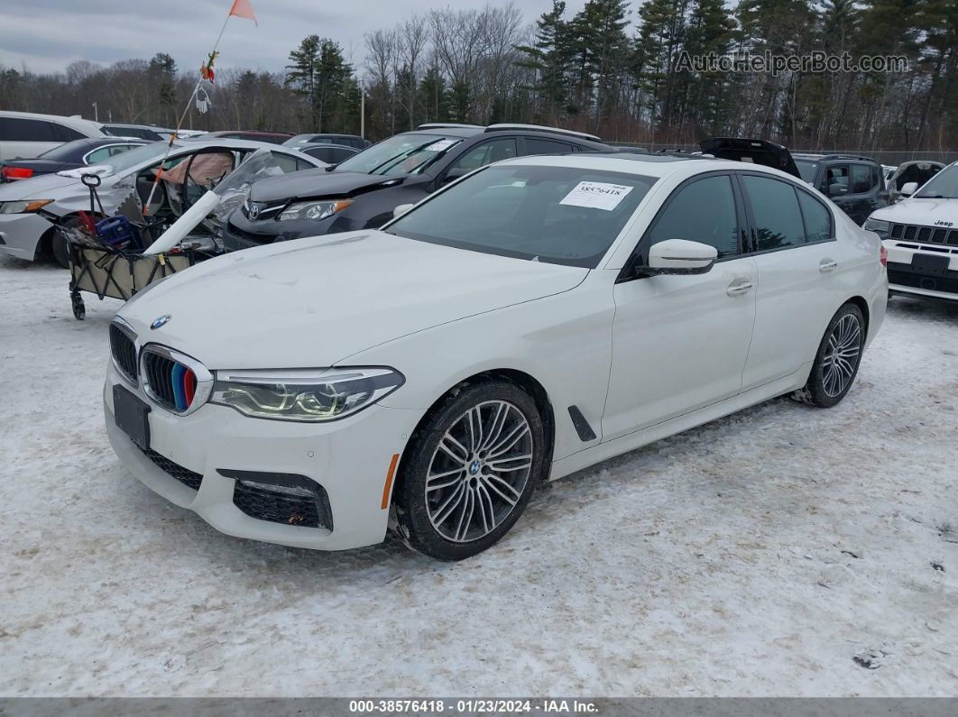 2017 Bmw 530i Xdrive White vin: WBAJA7C35HG457919