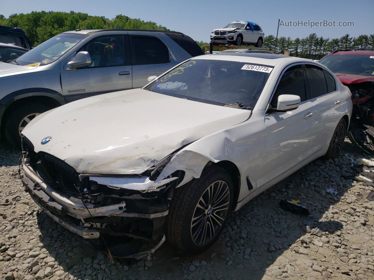 2017 Bmw 530 Xi White vin: WBAJA7C3XHWA70856