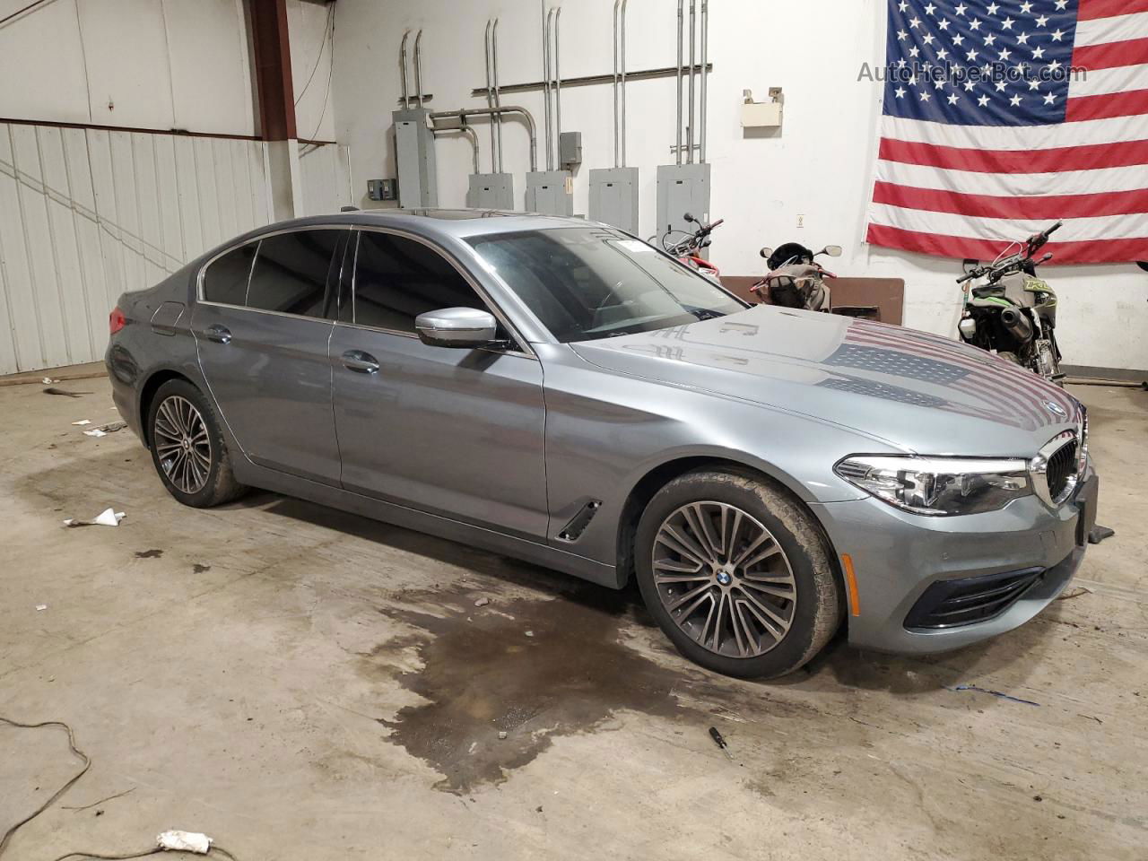 2019 Bmw 530 Xi Gray vin: WBAJA7C50KWW06767