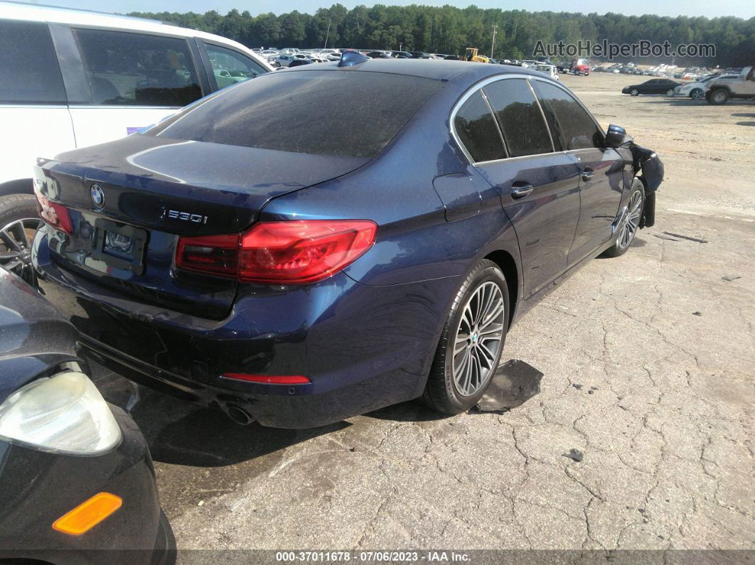 2018 Bmw 5 Series 530i Xdrive Blue vin: WBAJA7C51JWA74107