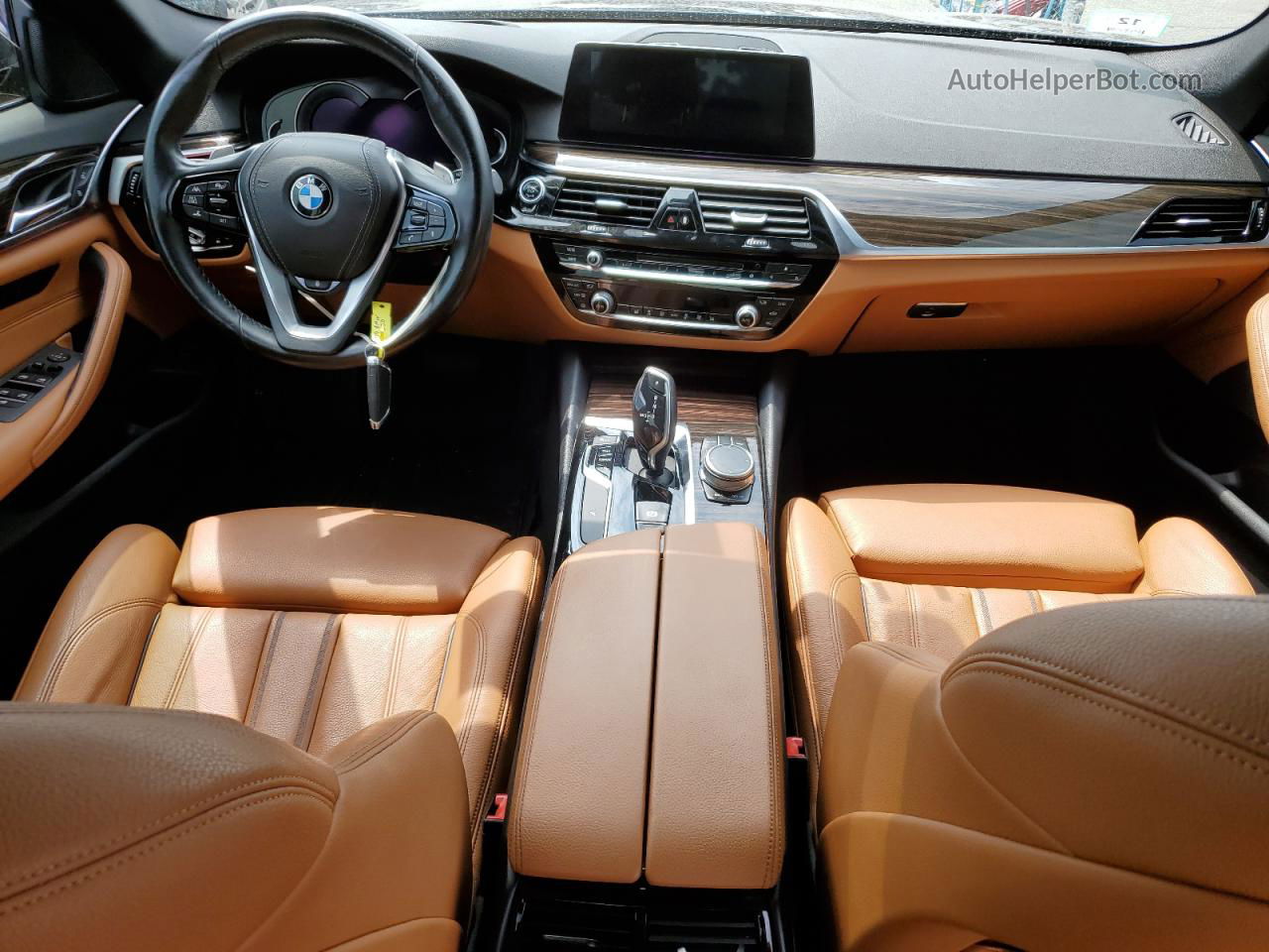 2019 Bmw 530 Xi Синий vin: WBAJA7C51KWW25425