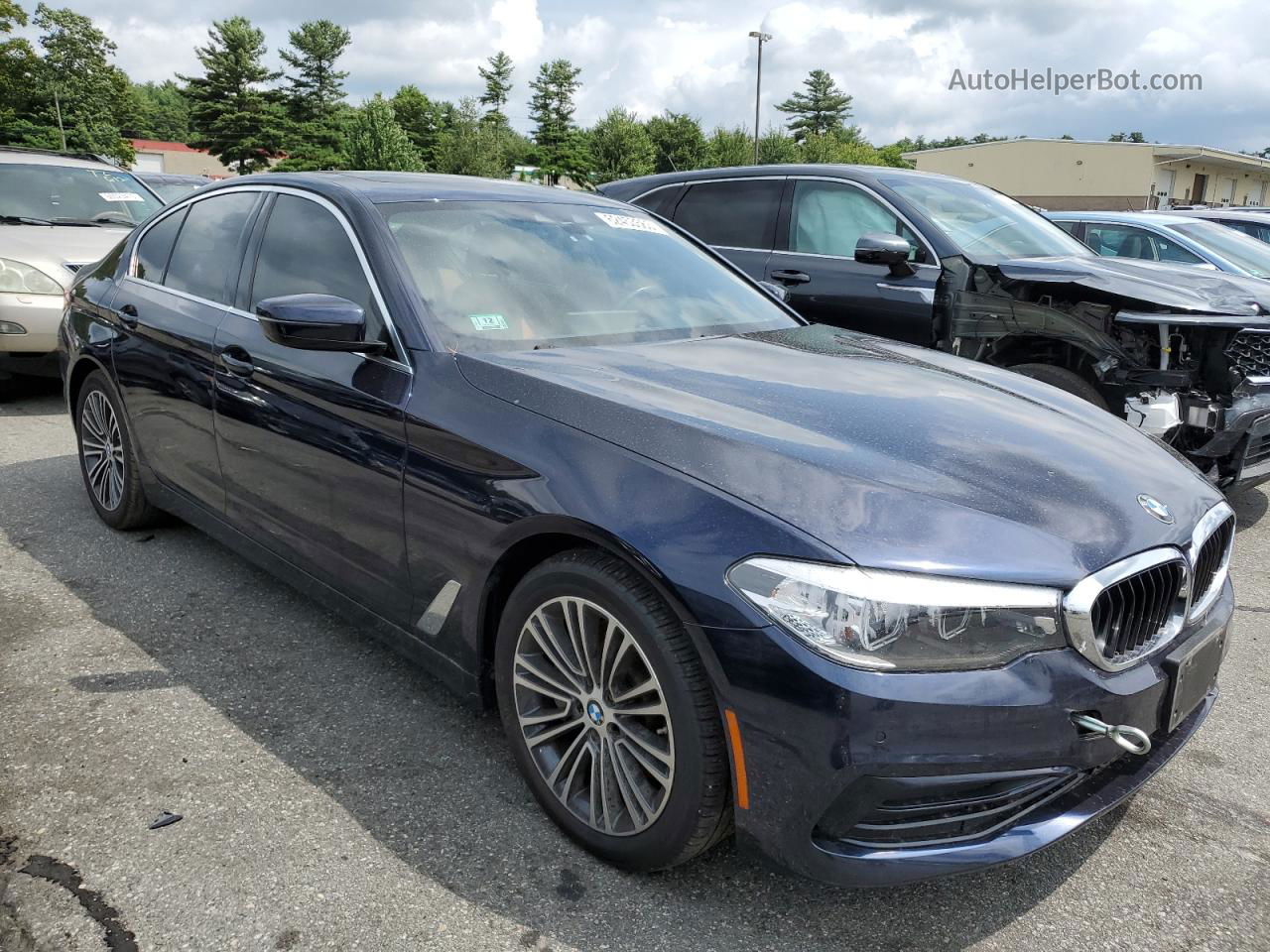 2019 Bmw 530 Xi Синий vin: WBAJA7C51KWW25425