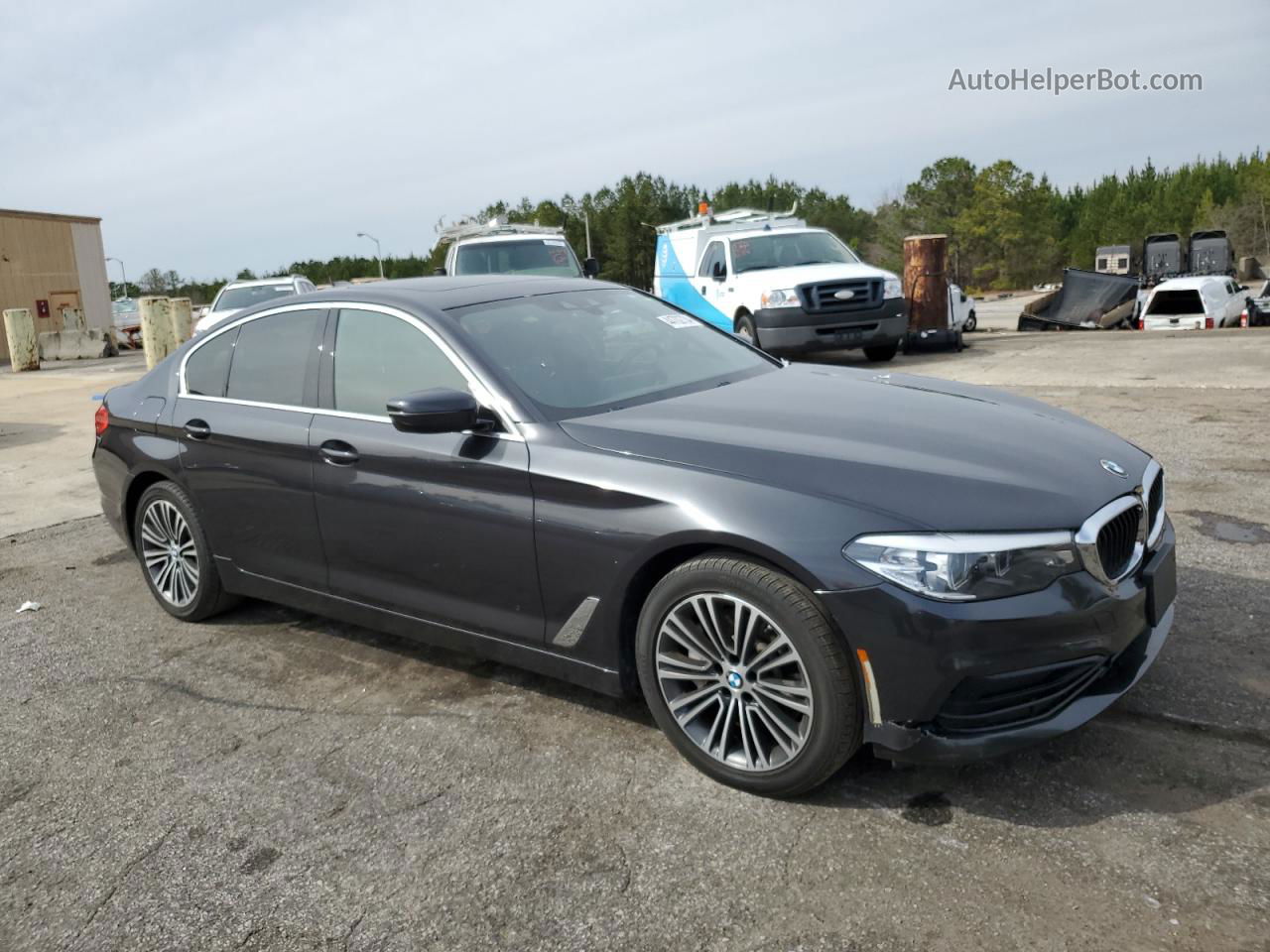 2019 Bmw 530 Xi Черный vin: WBAJA7C52KWW17320