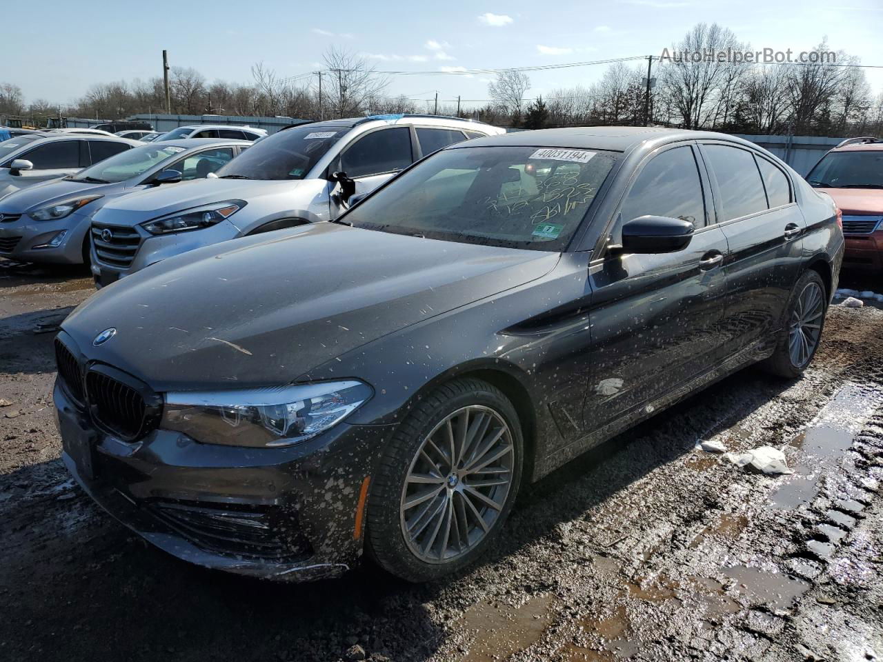 2018 Bmw 530 Xi Black vin: WBAJA7C54JG907888