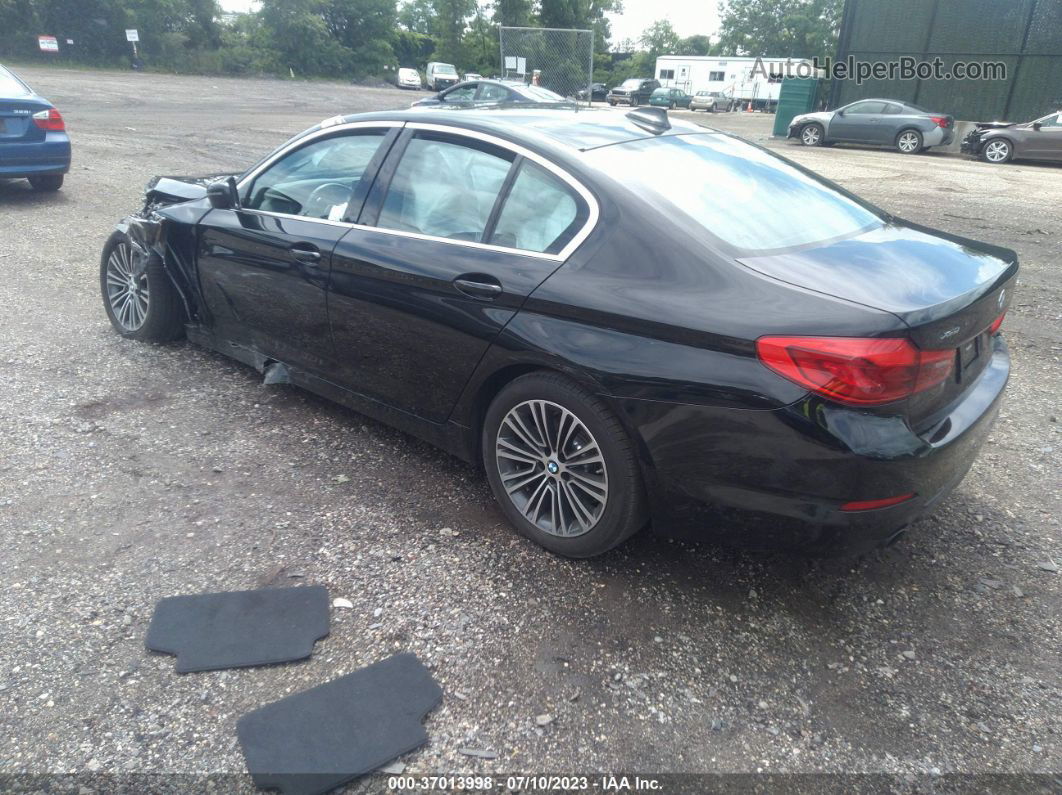 2019 Bmw 5 Series 530i Xdrive Black vin: WBAJA7C55KWW23578