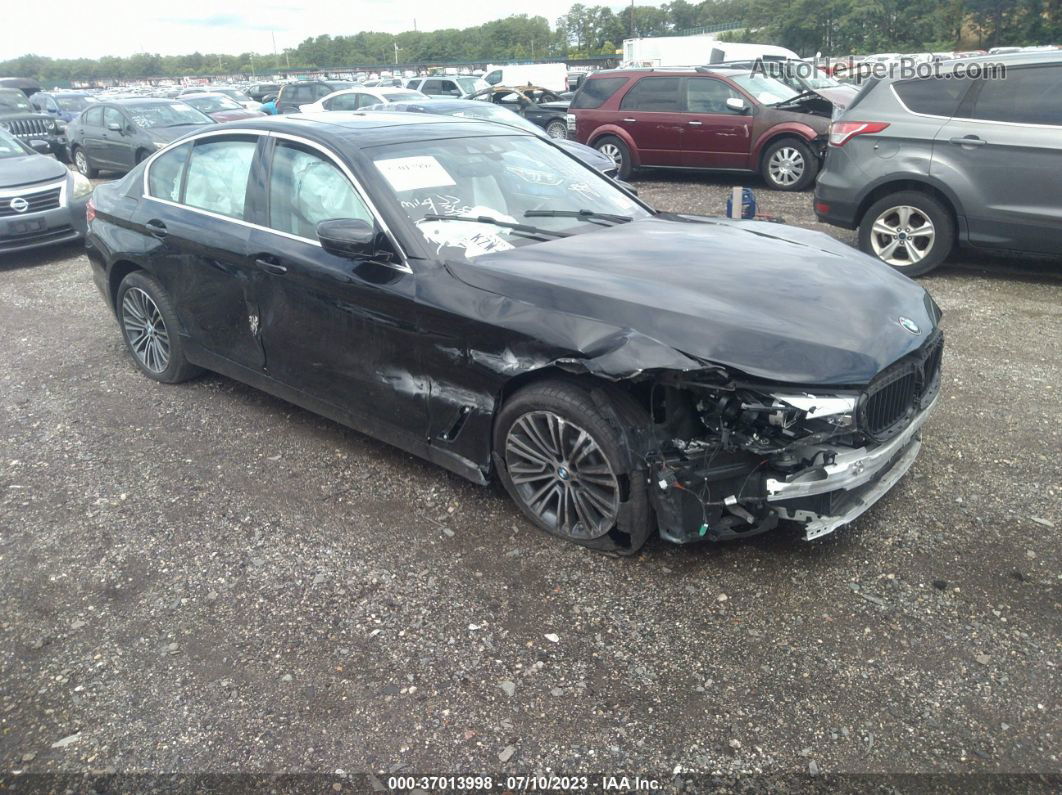 2019 Bmw 5 Series 530i Xdrive Black vin: WBAJA7C55KWW23578