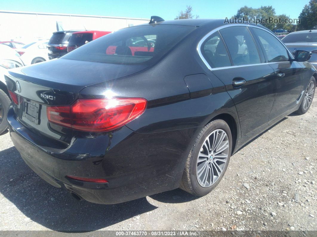 2018 Bmw 5 Series 530i Xdrive Black vin: WBAJA7C56JWA72952