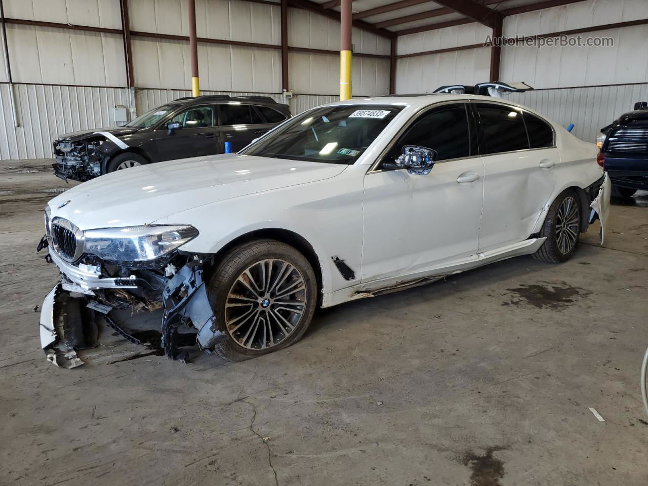 2019 Bmw 530 Xi White vin: WBAJA7C57KWC77536