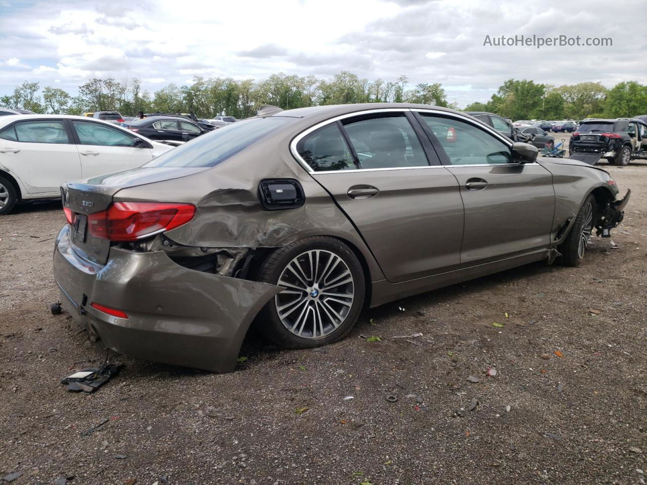 2019 Bmw 530 Xi Brown vin: WBAJA7C57KWW06507