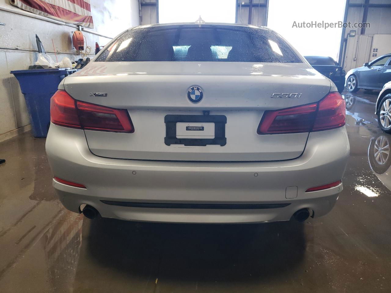 2019 Bmw 530 Xi Silver vin: WBAJA7C57KWW47848