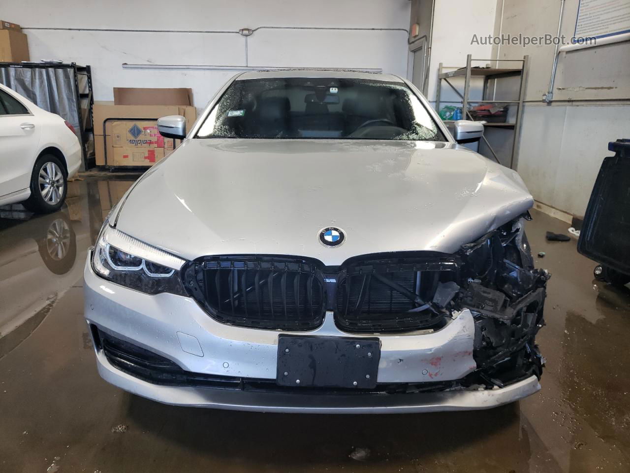 2019 Bmw 530 Xi Silver vin: WBAJA7C57KWW47848