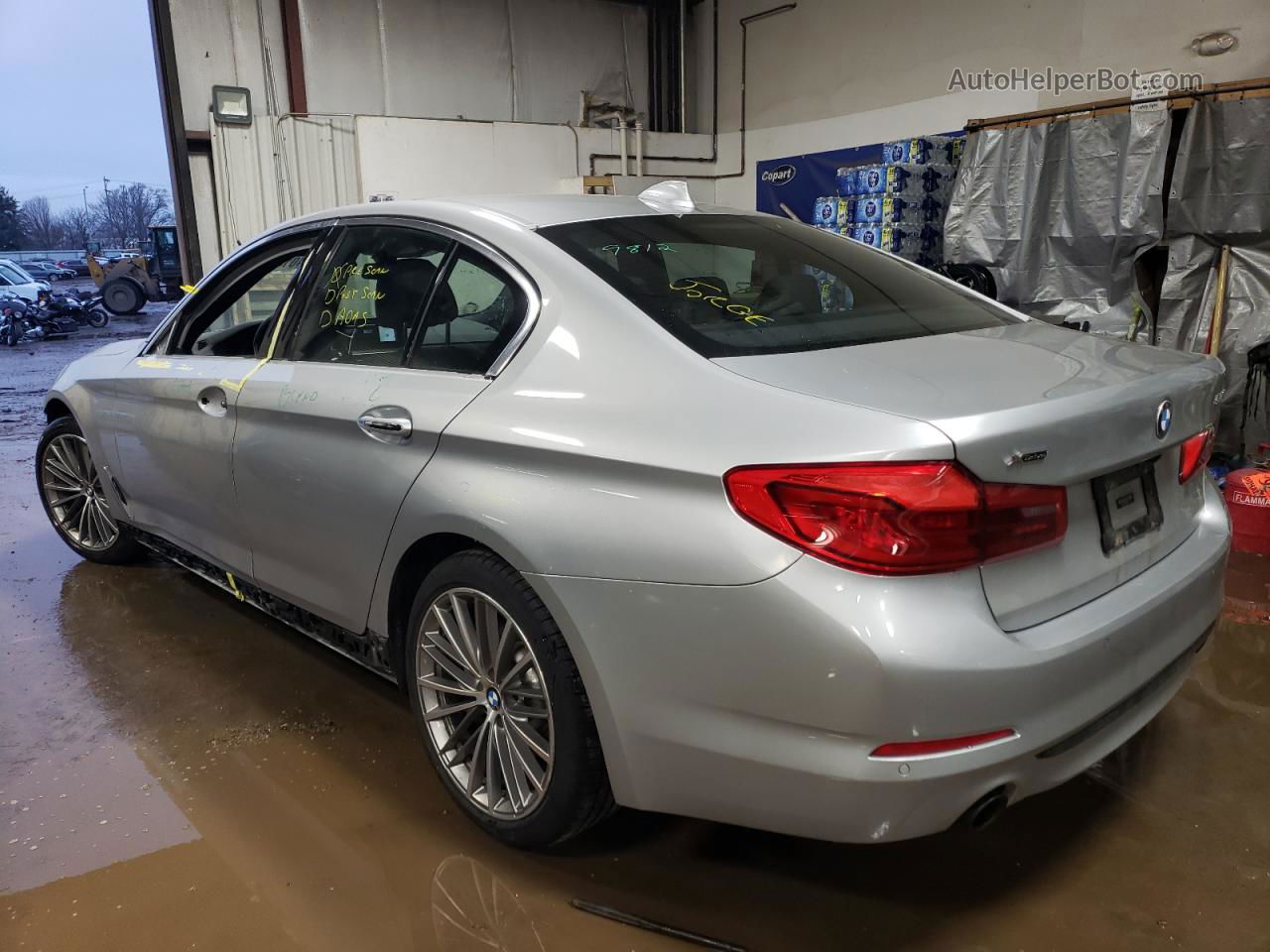 2018 Bmw 530 Xi Silver vin: WBAJA7C58JG908641