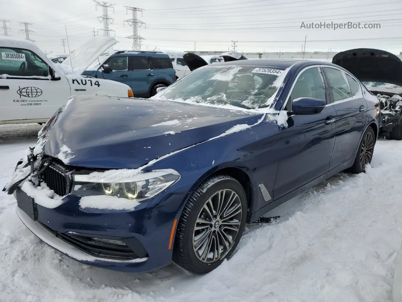 2018 Bmw 530 Xi Blue vin: WBAJA7C58JWA74525