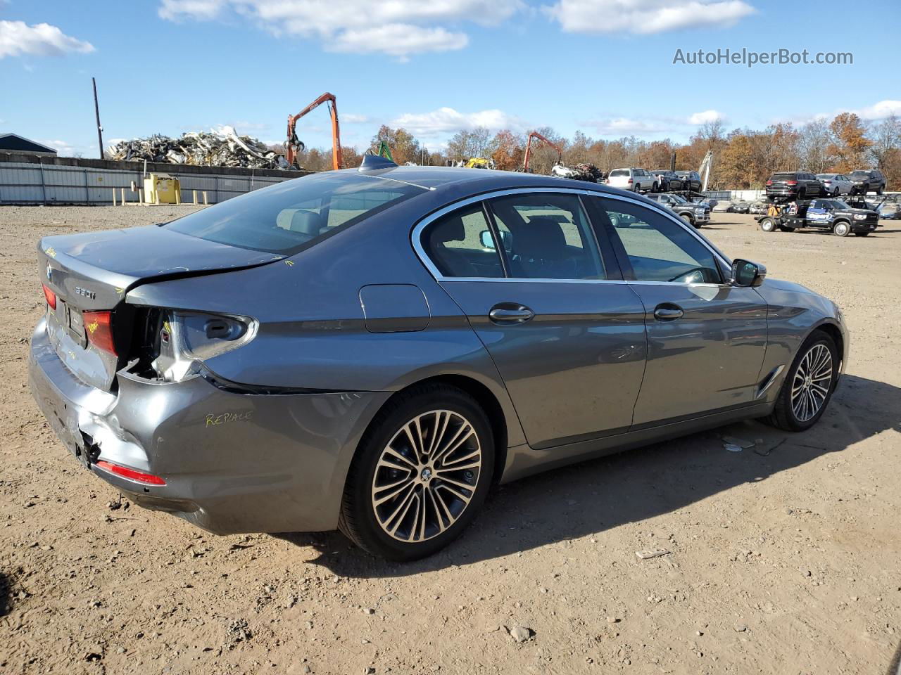 2019 Bmw 530 Xi Gray vin: WBAJA7C59KG909654