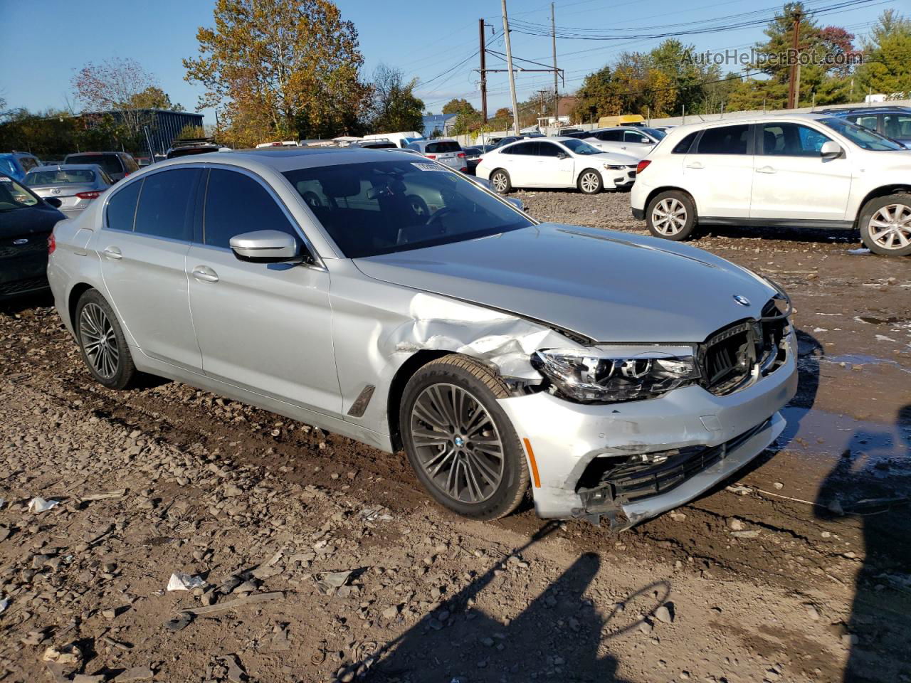 2019 Bmw 530 Xi Silver vin: WBAJA7C59KWW31439