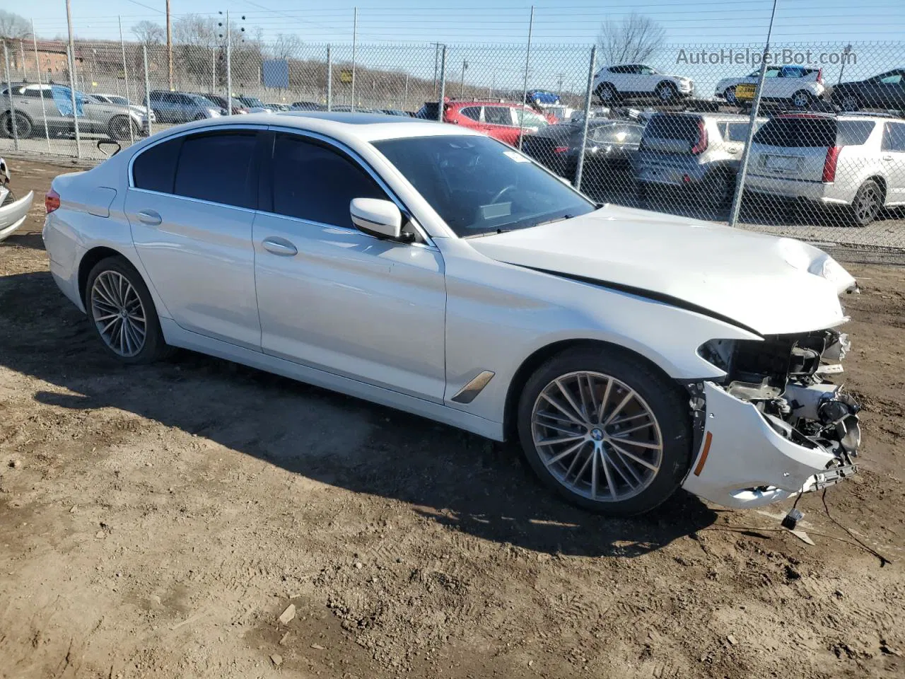 2019 Bmw 530 Xi White vin: WBAJA7C59KWW31506