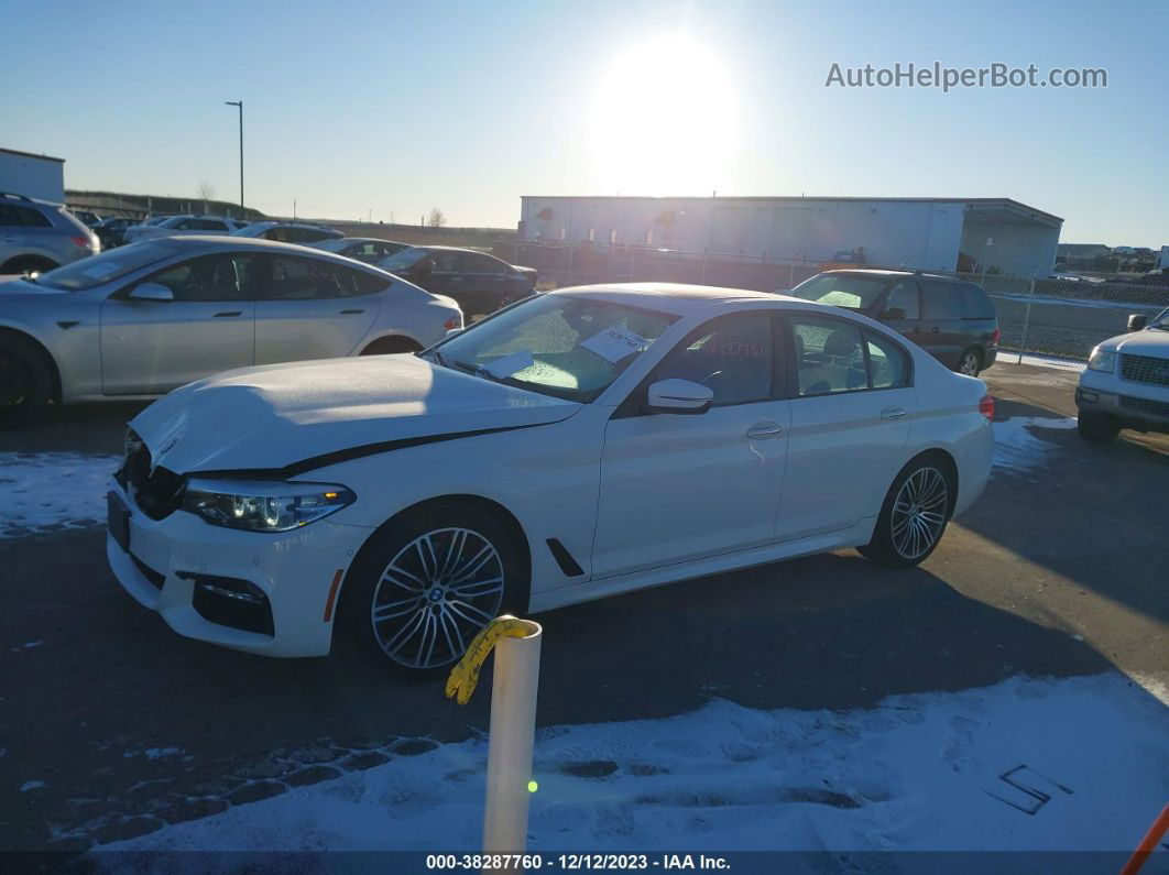 2018 Bmw 530i Xdrive White vin: WBAJA7C5XJG908124