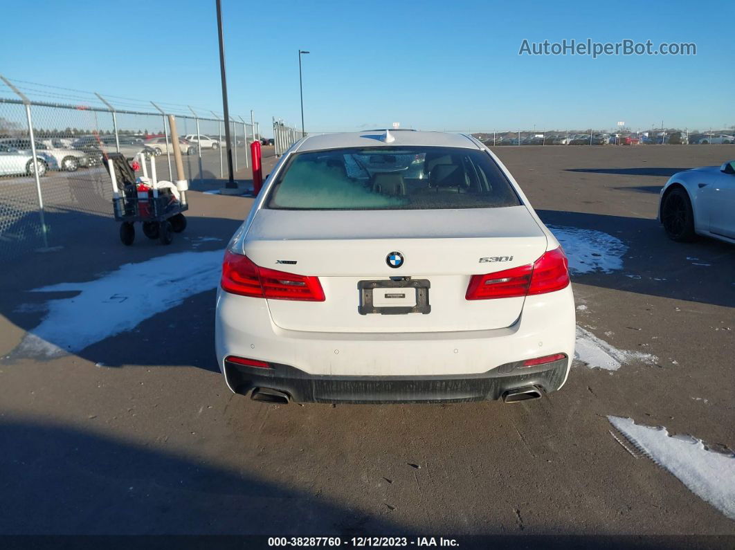 2018 Bmw 530i Xdrive White vin: WBAJA7C5XJG908124