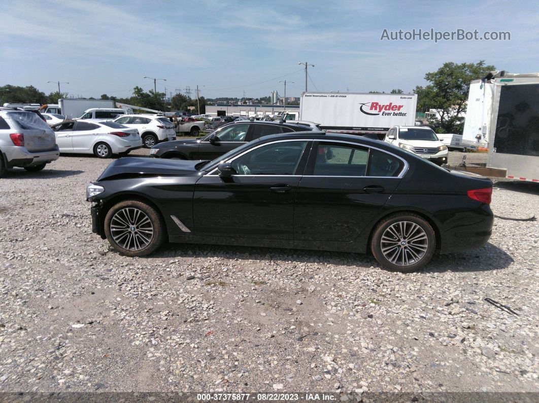 2019 Bmw 5 Series 530i Xdrive Black vin: WBAJA7C5XKWW08686