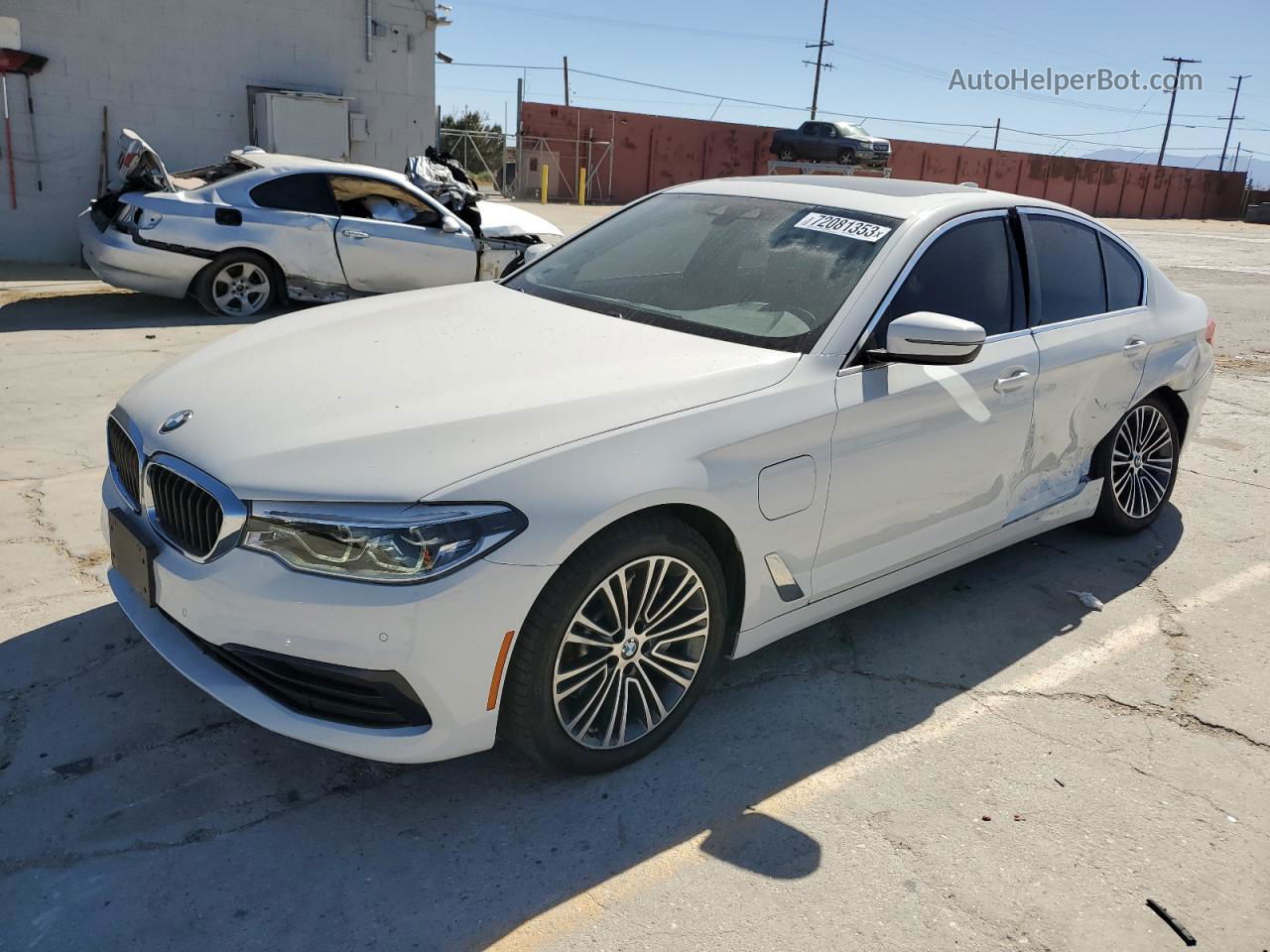 2020 Bmw 530e  White vin: WBAJA9C08LCD44132