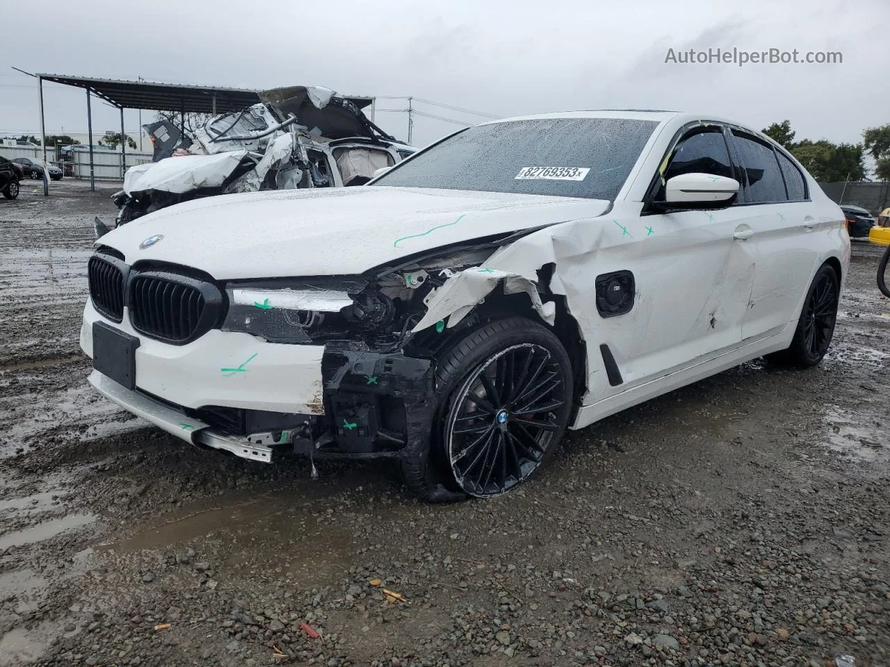 2020 Bmw 530e  White vin: WBAJA9C0XLCE38321