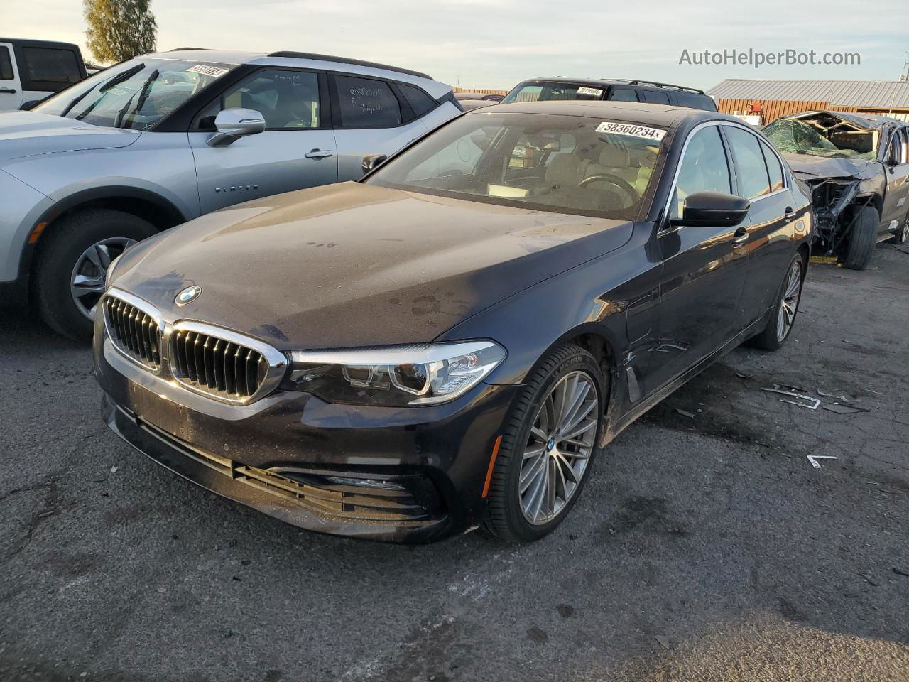 2018 Bmw 530e  Синий vin: WBAJA9C52JB032996