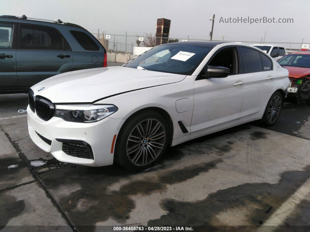 2018 Bmw 5 Series 530e Iperformance White vin: WBAJA9C54JB033602