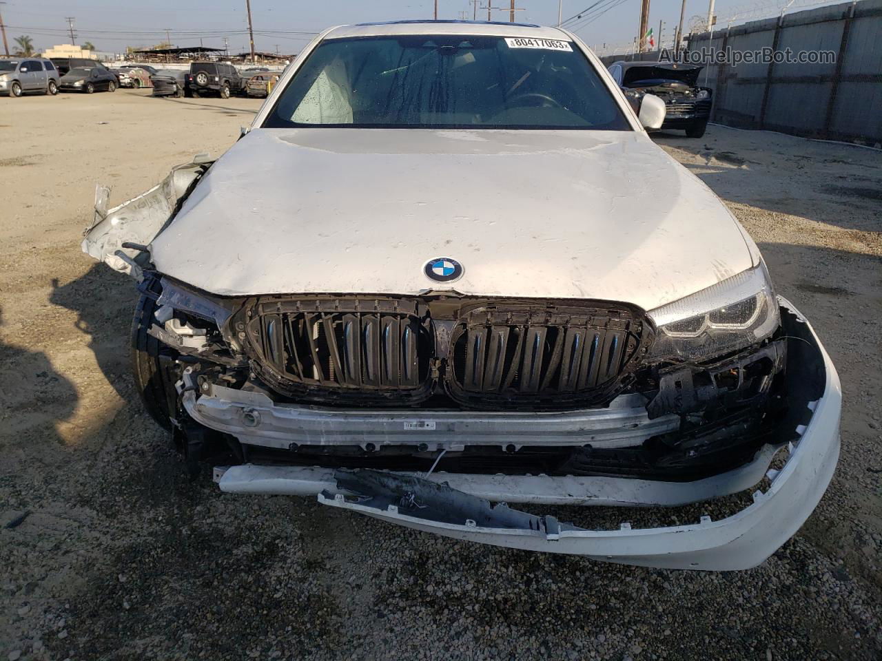 2018 Bmw 530e  White vin: WBAJA9C56JB251220