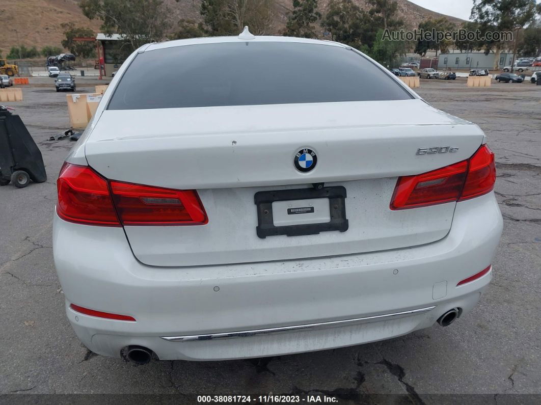 2019 Bmw 530e Iperformance White vin: WBAJA9C56KB393617